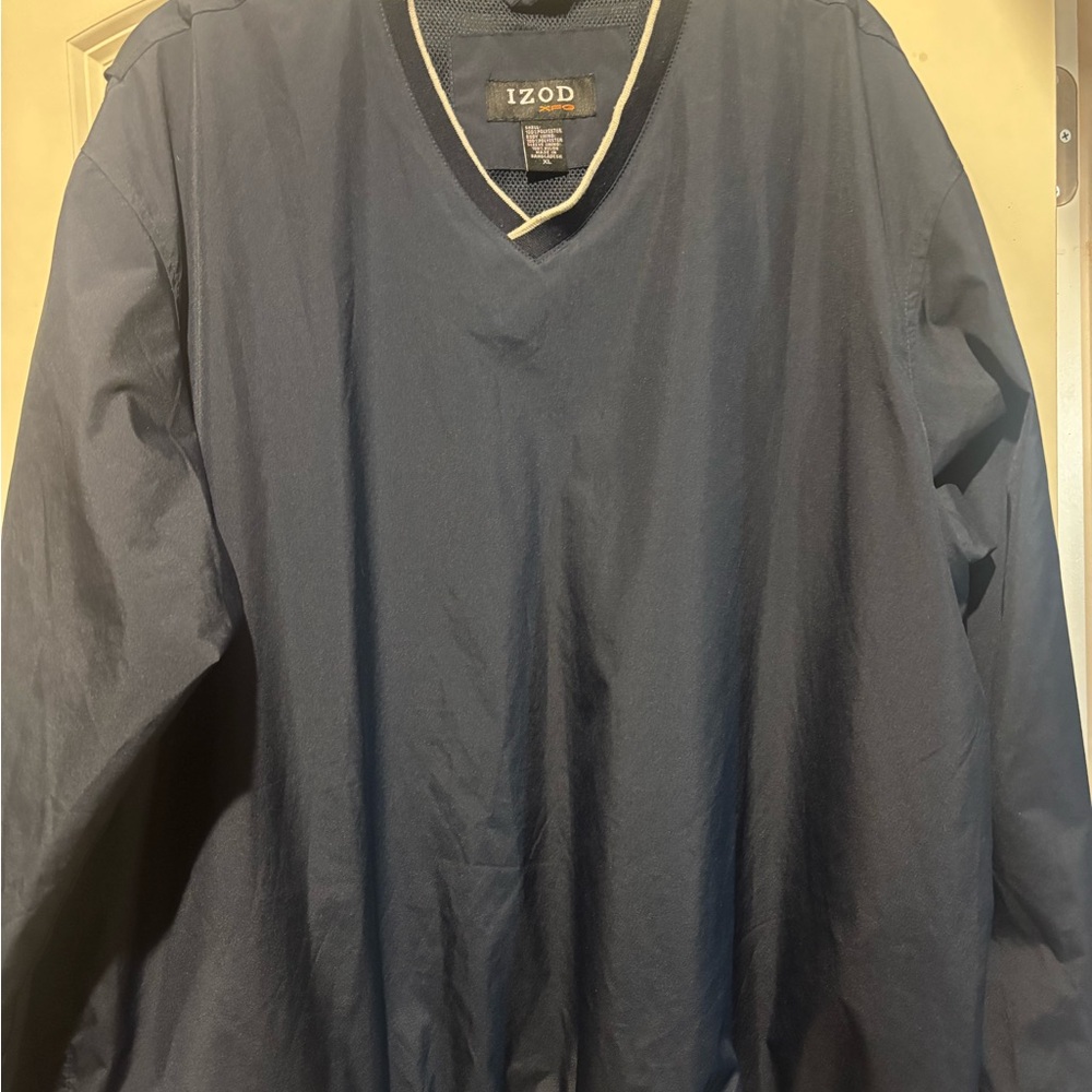 Izod Dark Blue V-Neck Golf Pullover